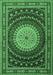 Machine Washable Persian Emerald Green Traditional Area Rugs, wshtr2006emgrn