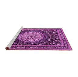 Sideview of Machine Washable Persian Purple Traditional Area Rugs, wshtr2006pur