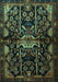 Machine Washable Persian Turquoise Traditional Area Rugs, wshtr2007turq