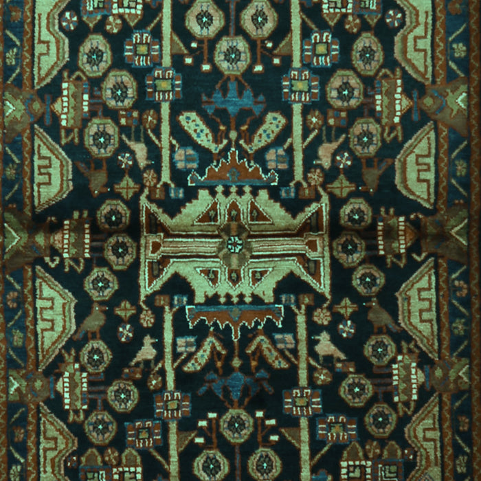 Machine Washable Persian Turquoise Traditional Area Rugs, wshtr2007turq