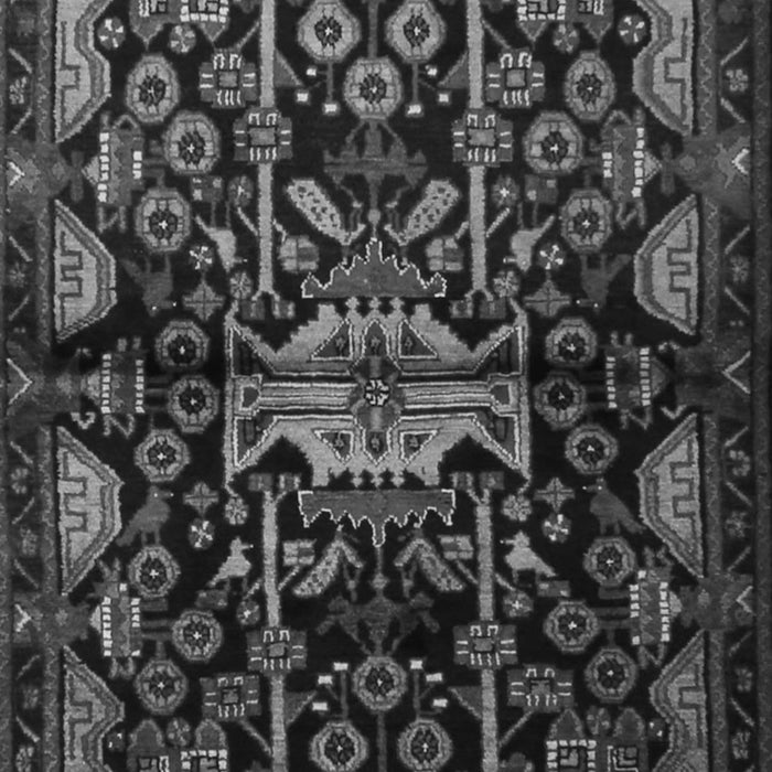 Serging Thickness of Machine Washable Persian Gray Traditional Rug, wshtr2007gry