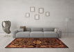 Machine Washable Persian Brown Traditional Rug in a Living Room,, wshtr2007brn