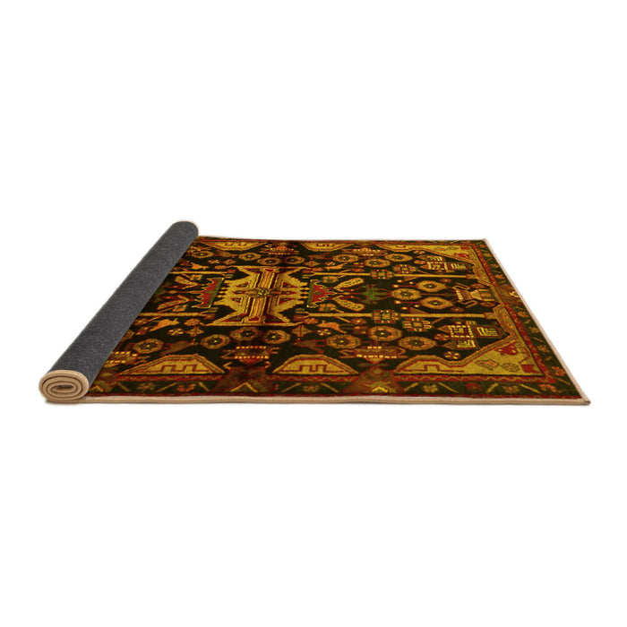 Sideview of Persian Yellow Traditional Rug, tr2007yw