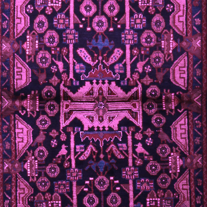 Machine Washable Persian Purple Traditional Area Rugs, wshtr2007pur