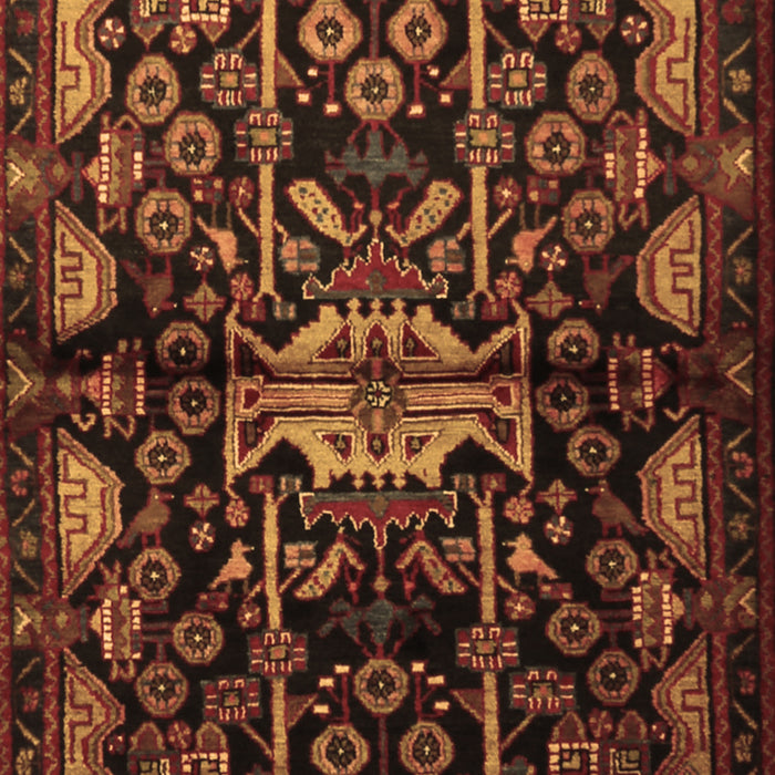 Machine Washable Persian Brown Traditional Rug, wshtr2007brn