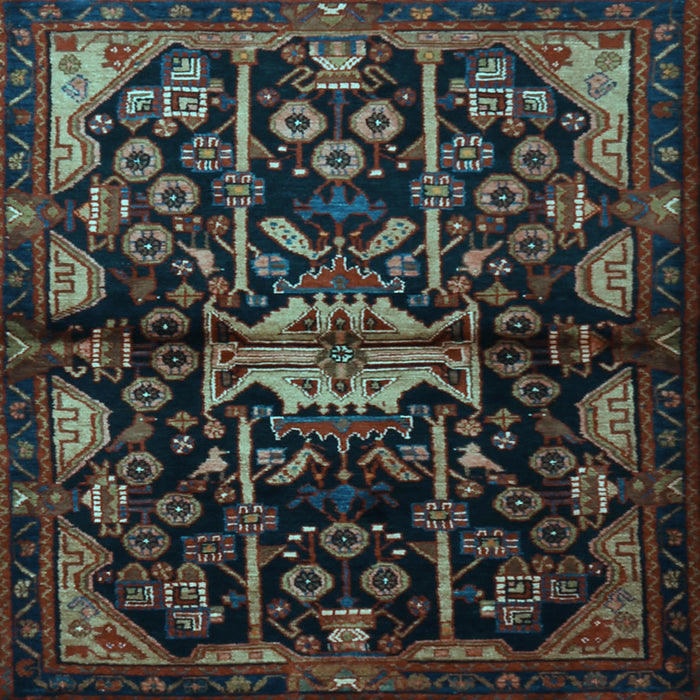 Square Persian Light Blue Traditional Rug, tr2007lblu