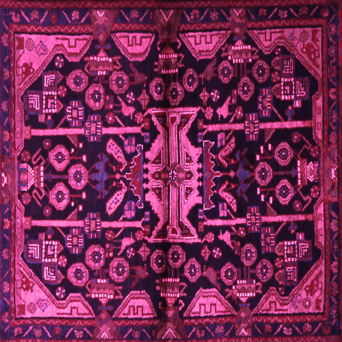 Square Persian Pink Traditional Rug, tr2007pnk