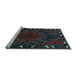 Sideview of Machine Washable Persian Light Blue Traditional Rug, wshtr2008lblu