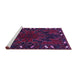 Sideview of Machine Washable Persian Purple Traditional Area Rugs, wshtr2008pur