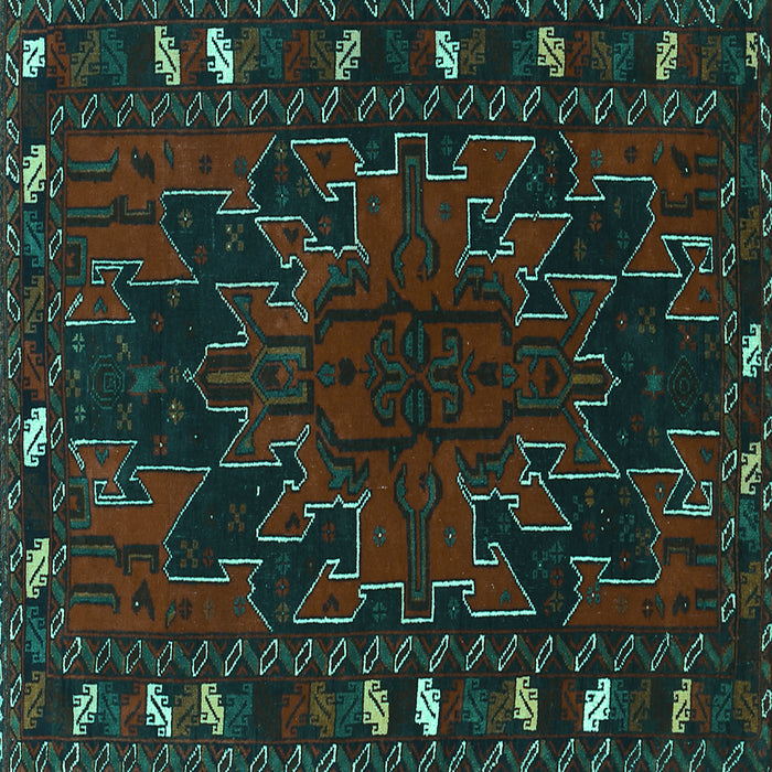 Square Persian Turquoise Traditional Rug, tr2008turq