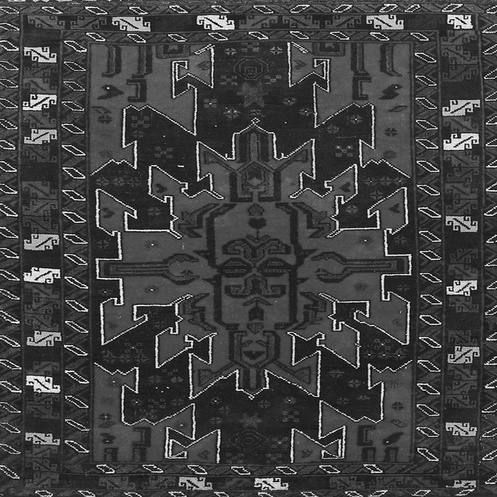 Round Machine Washable Persian Gray Traditional Rug, wshtr2008gry