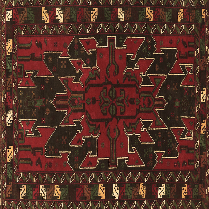 Square Machine Washable Persian Brown Traditional Rug, wshtr2008brn