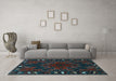 Machine Washable Persian Light Blue Traditional Rug in a Living Room, wshtr2008lblu