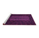 Sideview of Machine Washable Southwestern Purple Country Area Rugs, wshtr2009pur