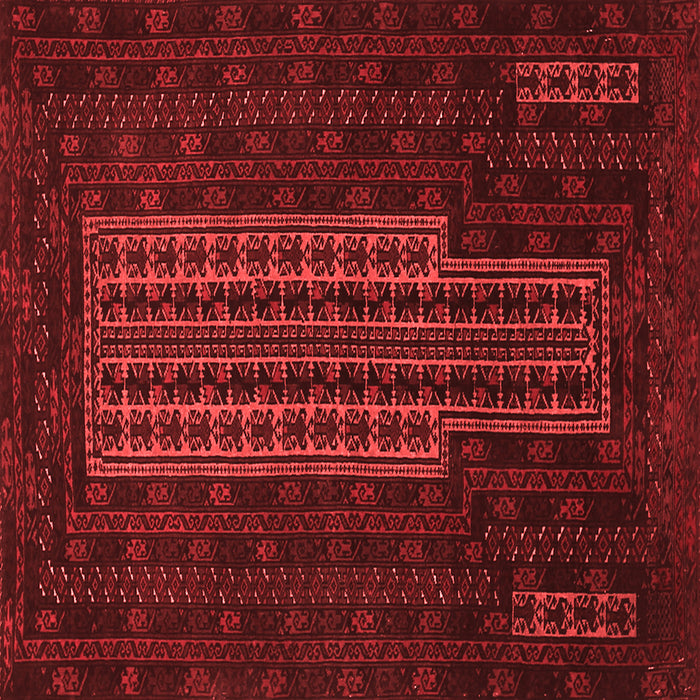 Machine Washable Southwestern Red Country Rug, wshtr2009red