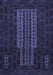 Machine Washable Southwestern Blue Country Rug, wshtr2009blu