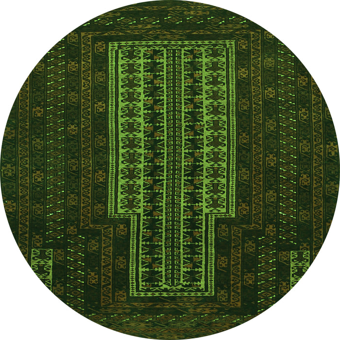 Square Southwestern Green Country Rug, tr2009grn