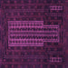 Square Machine Washable Southwestern Purple Country Area Rugs, wshtr2009pur