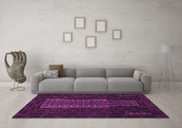 Machine Washable Southwestern Purple Country Rug, wshtr2009pur