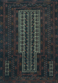 Southwestern Light Blue Country Rug, tr2009lblu