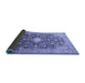 Sideview of Medallion Blue Traditional Rug, tr200blu