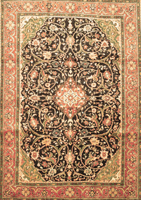 Medallion Brown Traditional Rug, tr200brn