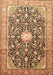 Medallion Brown Traditional Rug, tr200brn