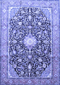 Medallion Blue Traditional Rug, tr200blu