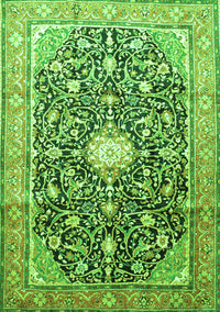 Medallion Green Traditional Rug, tr200grn