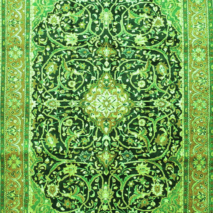 Medallion Green Traditional Rug, tr200grn