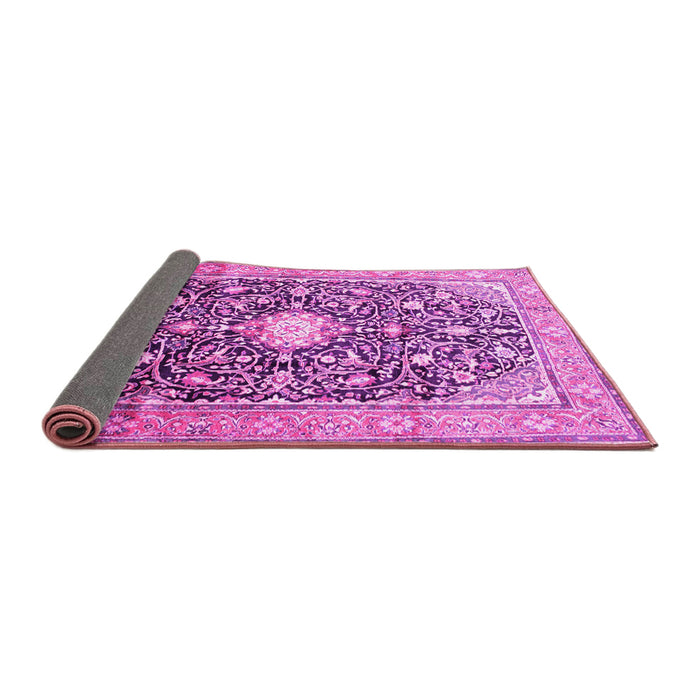 Sideview of Medallion Pink Traditional Rug, tr200pnk