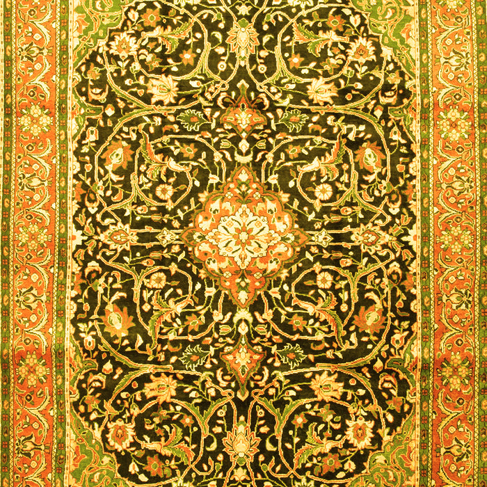 Medallion Yellow Traditional Rug, tr200yw