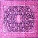 Square Medallion Pink Traditional Rug, tr200pnk