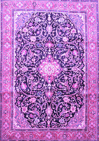 Medallion Purple Traditional Rug, tr200pur