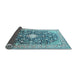 Sideview of Medallion Light Blue Traditional Rug, tr200lblu