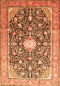 Medallion Orange Traditional Rug, tr200org