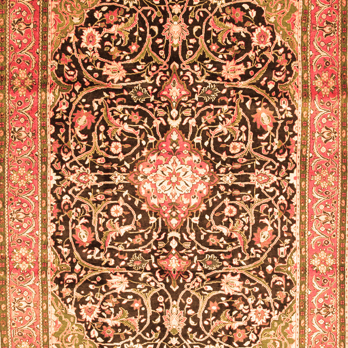 Medallion Orange Traditional Rug, tr200org