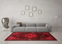 Machine Washable Persian Red Traditional Rug, wshtr2010red