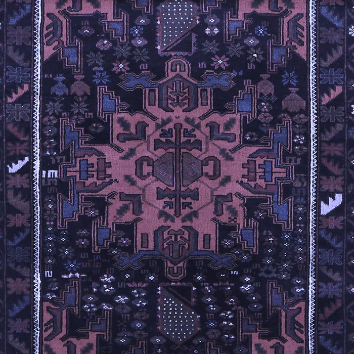 Machine Washable Persian Blue Traditional Rug, wshtr2010blu