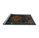 Sideview of Machine Washable Persian Light Blue Traditional Rug, wshtr2010lblu