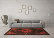 Machine Washable Persian Brown Traditional Rug in a Living Room,, wshtr2010brn