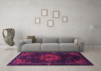 Machine Washable Persian Purple Traditional Rug, wshtr2010pur