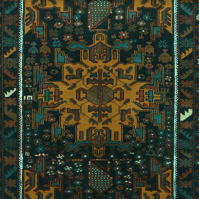 Machine Washable Persian Turquoise Traditional Area Rugs, wshtr2010turq