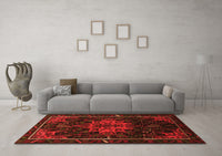 Machine Washable Persian Orange Traditional Rug, wshtr2010org