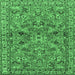 Square Persian Emerald Green Traditional Rug, tr2011emgrn