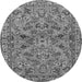 Machine Washable Persian Gray Traditional Rug, wshtr2011gry