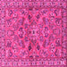 Square Persian Pink Traditional Rug, tr2011pnk