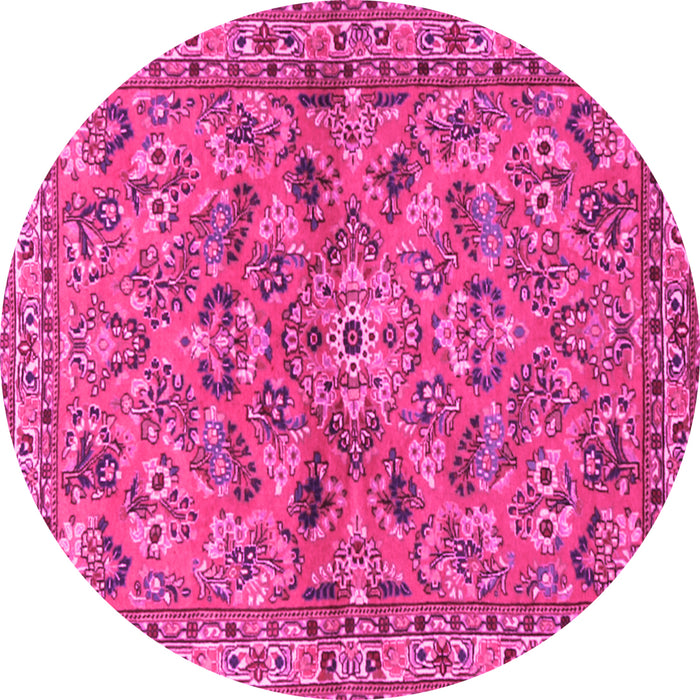 Round Persian Pink Traditional Rug, tr2011pnk