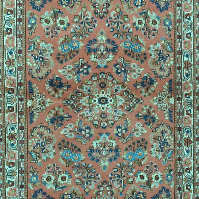 Machine Washable Persian Light Blue Traditional Rug, wshtr2011lblu