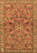 Machine Washable Persian Brown Traditional Rug, wshtr2011brn